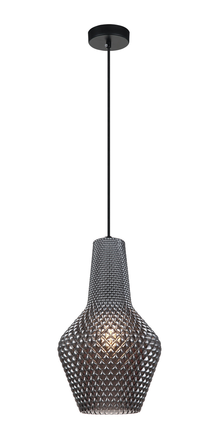 Matteo Lighting C68101SM One Light Pendant, Matte Black