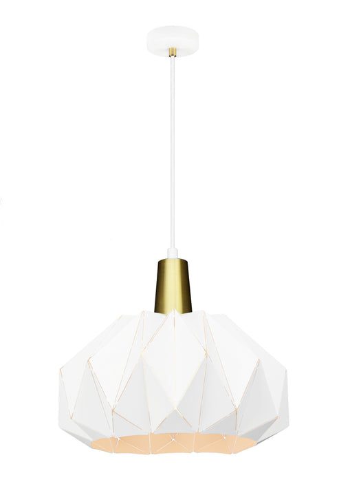 Matteo Lighting C70901WH One Light Pendant, White