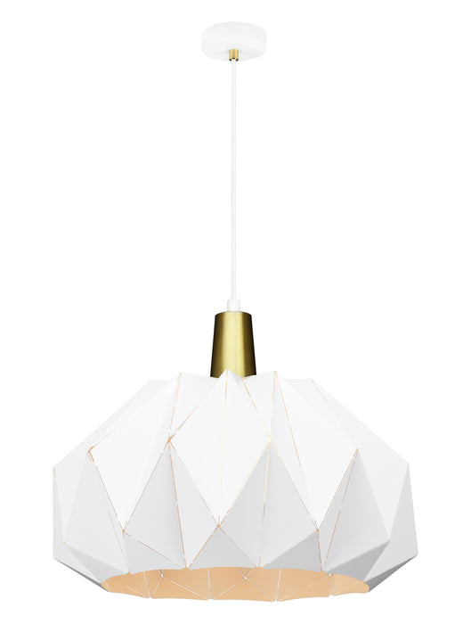 Matteo Lighting C70911WH One Light Pendant, White