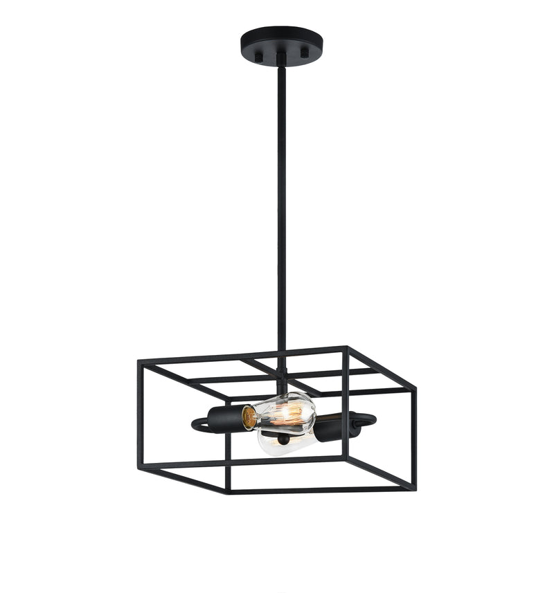 Matteo Lighting C71642RB Two Light Pendant, Rusty Black