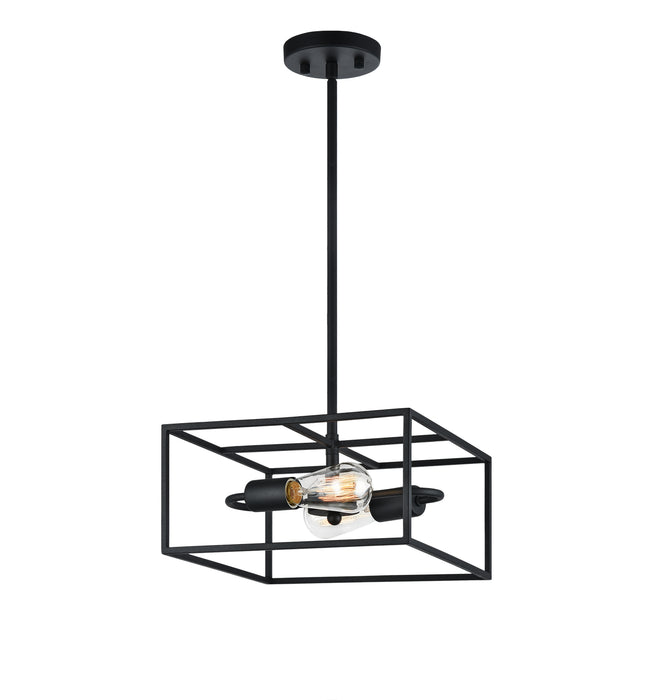 Matteo Lighting C71642RB Two Light Pendant, Rusty Black