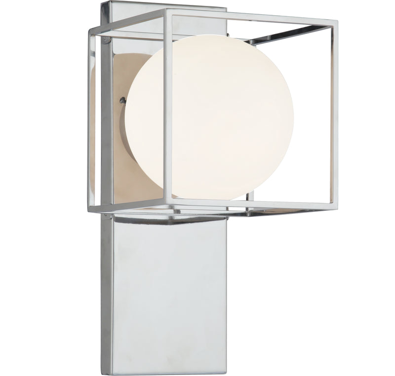 Matteo Lighting S03801CH One Light Wall Sconce, Chrome