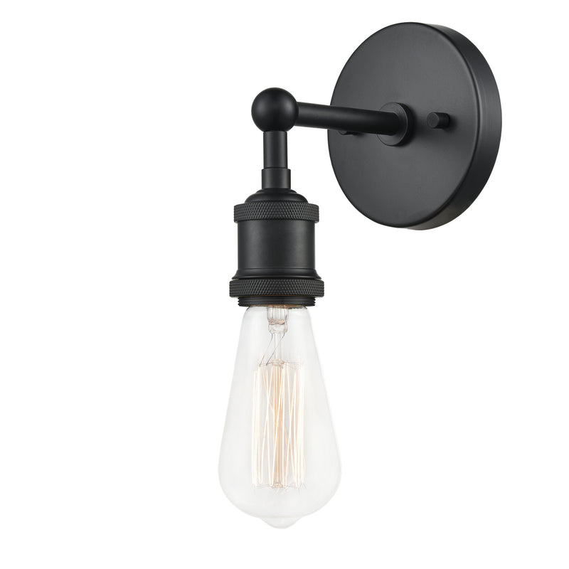 Matteo Lighting W46100BK One Light Wall Sconce, Black