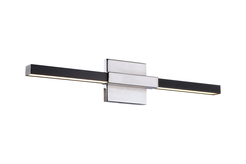 Matteo Lighting W64721MBCH LED Wall Sconce, Matte Black & Chrome