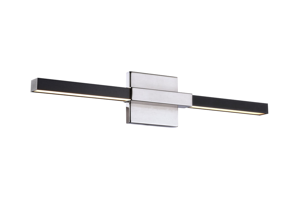 Matteo Lighting W64721MBCH LED Wall Sconce, Matte Black & Chrome