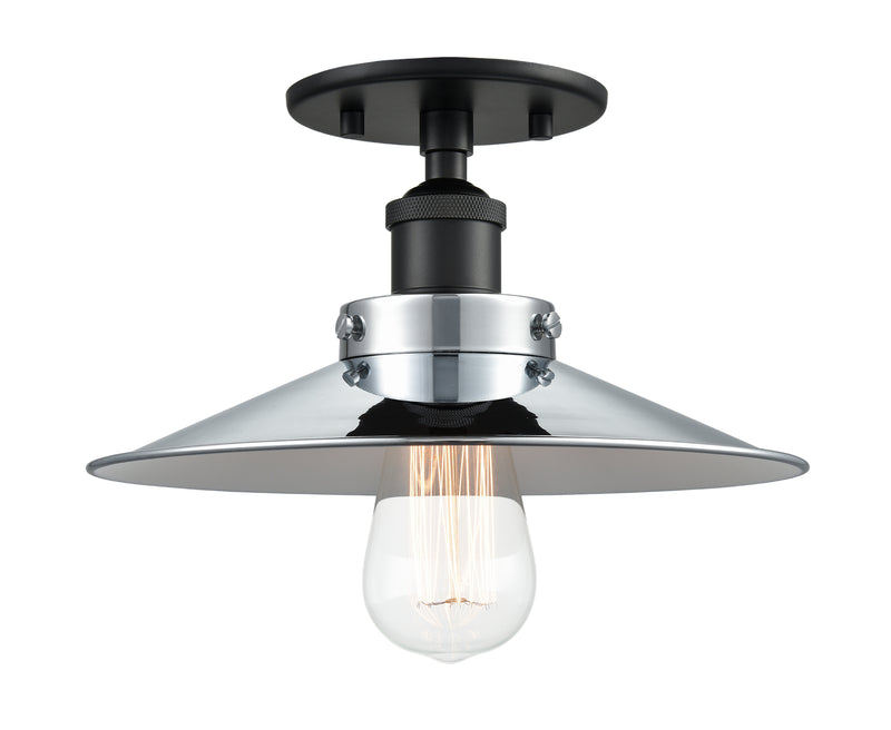 Matteo Lighting X46111BKCH One Light Ceiling Mount, Black