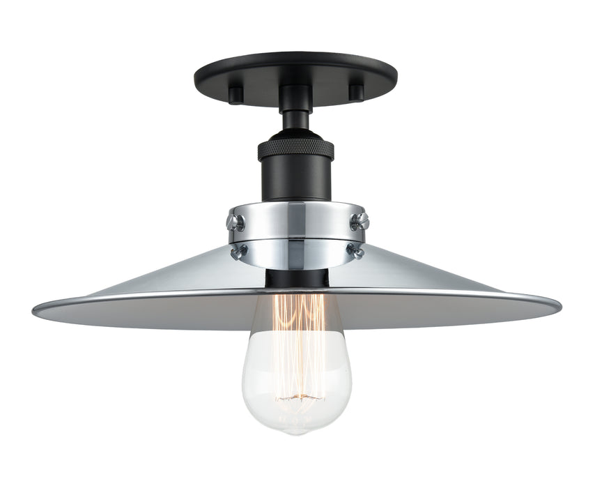 Matteo Lighting X46112BKCH One Light Flush Mount, Black