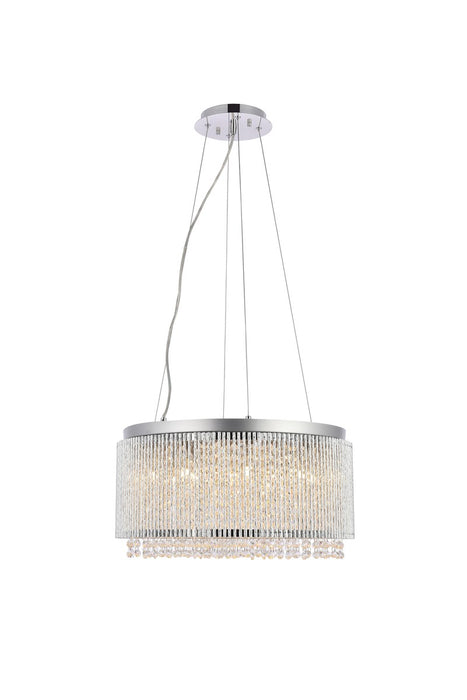 Elegant Lighting V2092D20C/RC 12 Light Pendant, Chrome