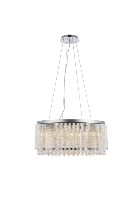 Elegant Lighting V2092D24C/RC 14 Light Pendant, Chrome