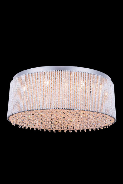 Elegant Lighting V2092F24C/RC 14 Light Flush Mount, Chrome