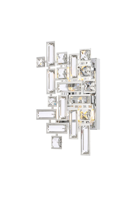 Elegant Lighting V2100W12C/RC Two Light Wall Sconce, Chrome