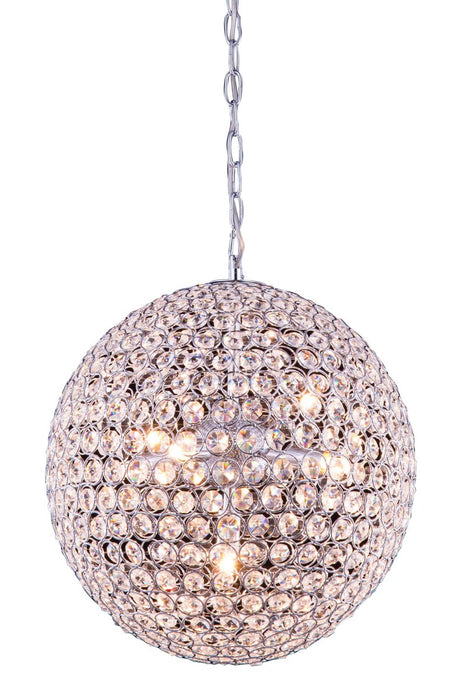 Elegant Lighting V2102D14C/RC Five Light Pendant, Chrome