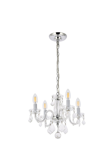 Elegant Lighting V7804D15C/RC Four Light Pendant, Chrome
