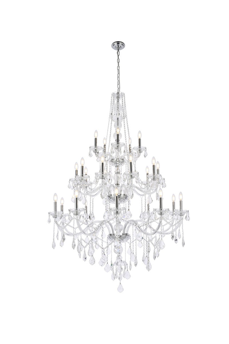 Elegant Lighting V7825G43C/RC 25 Light Chandelier, Chrome