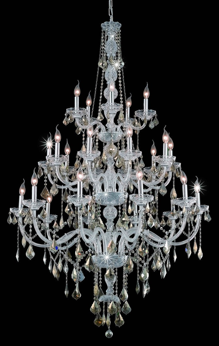 Elegant Lighting V7825G43C-GT/RC 25 Light Chandelier, Chrome