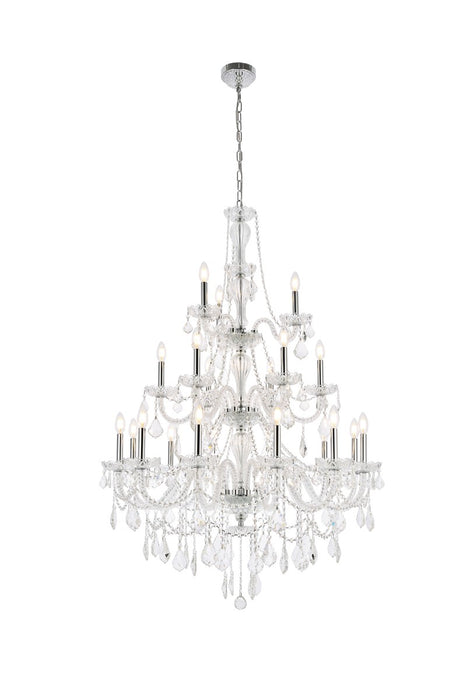Elegant Lighting V7890G38C/RC 21 Light Chandelier, Chrome