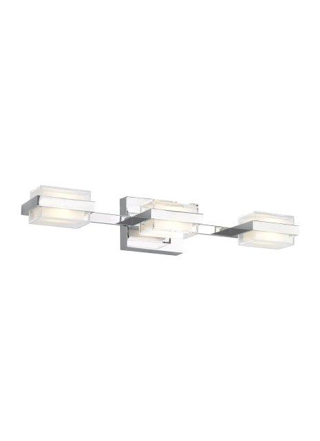 Visual Comfort Modern 700BCKMD3HC-LED930-277 LED Bath, Chrome