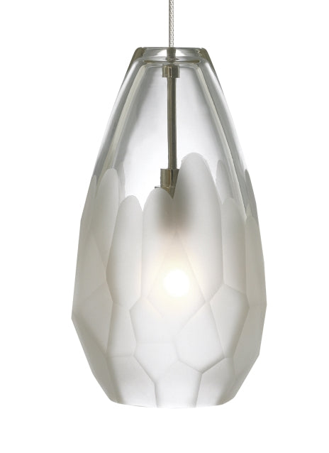 Visual Comfort Modern 700FJBRLFS-LEDS930 LED Pendant, Satin Nickel