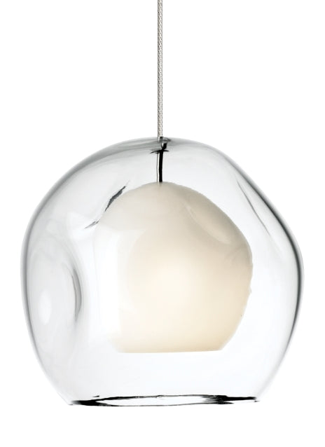Visual Comfort Modern 700FJJASCS One Light Pendant, Satin Nickel