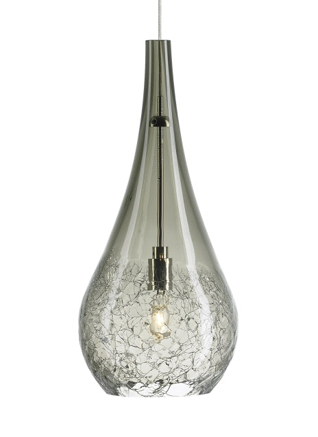 Visual Comfort Modern 700FJSEGKS One Light Pendant, Satin Nickel