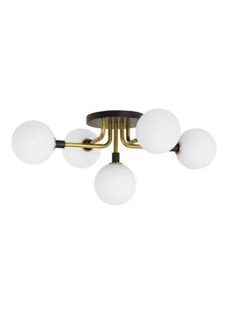 Visual Comfort Modern 700FMVGOOR Five Light Flush Mount