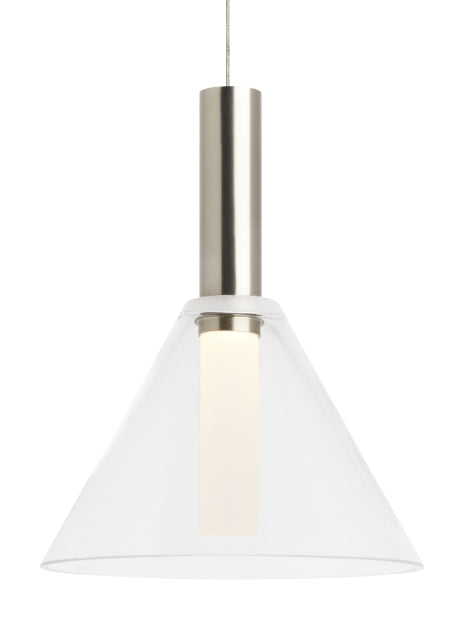 Visual Comfort Modern 700KLMEZCS-LED930 LED Pendant, Satin Nickel