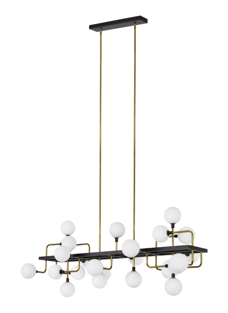Visual Comfort Modern 700LSVGOOR 25 Light Linear Chandelier