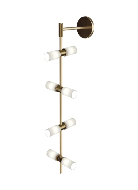 Visual Comfort Modern 700MDWS3CRR LED Wall Sconce, Aged Brass