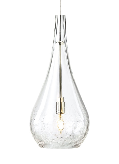 Visual Comfort Modern 700MPSEGCS One Light Pendant, Satin Nickel