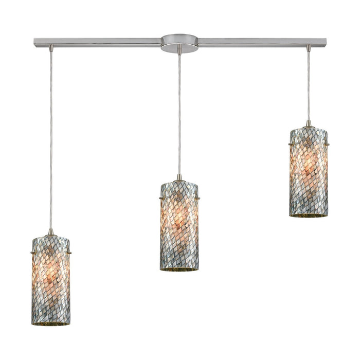 ELK Home 10447/3L Three Light Pendant, Satin Nickel
