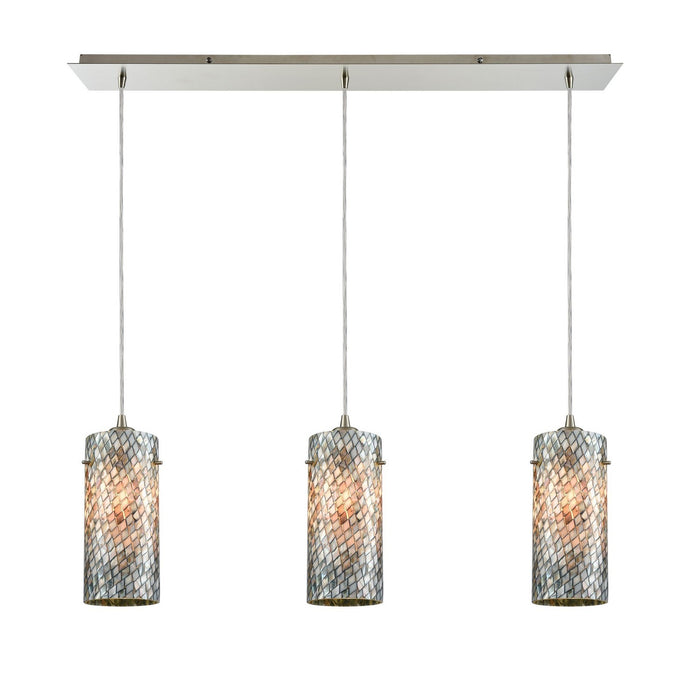 ELK Home 10447/3LP Three Light Pendant, Satin Nickel