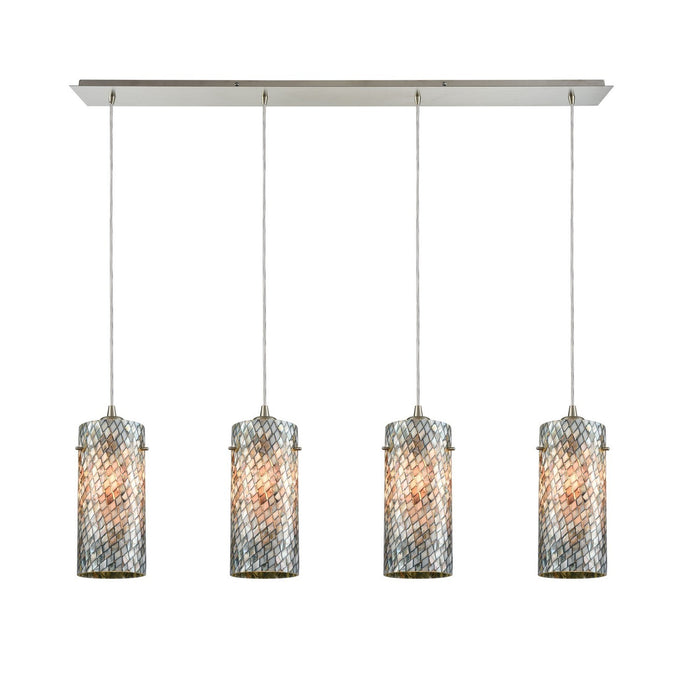 ELK Home 10447/4LP Four Light Pendant, Satin Nickel