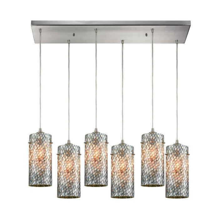ELK Home 10447/6RC Six Light Pendant, Satin Nickel