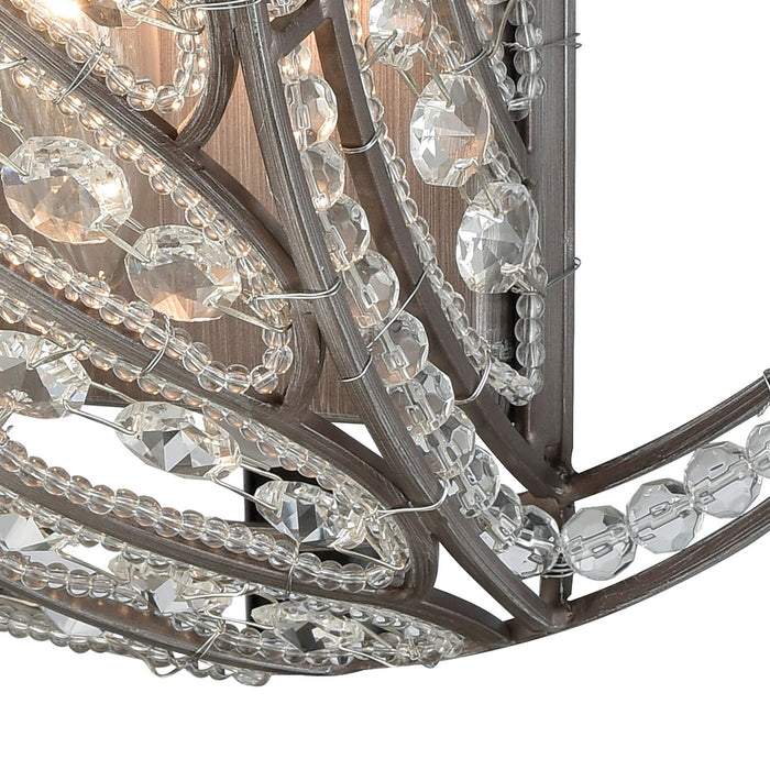 ELK Home 11090/2 Two Light Wall Sconce, Weathered Zinc