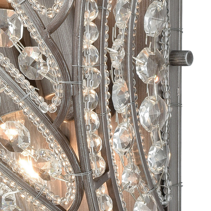 ELK Home 11090/2 Two Light Wall Sconce, Weathered Zinc