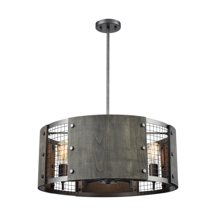 ELK Home 15322/6 Six Light Chandelier, Ash Gray