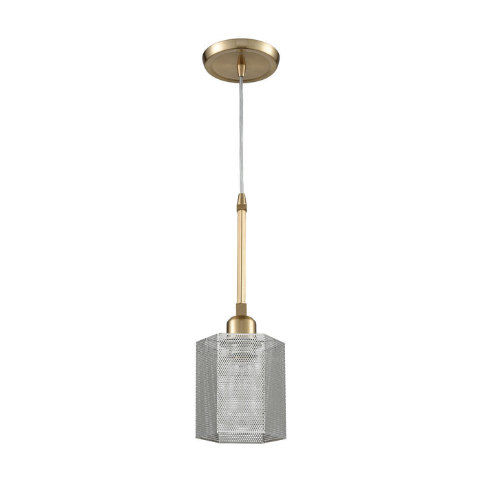 ELK Home 21112/1 One Light Mini Pendant, Satin Brass