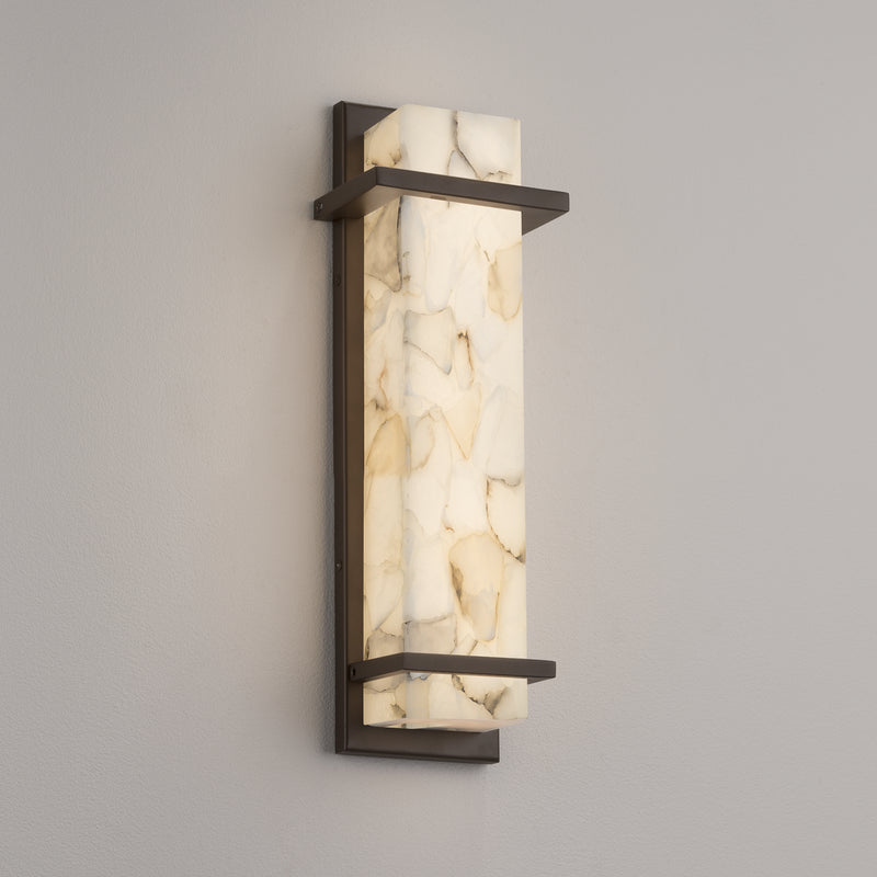 Justice Designs ALR-7614W-DBRZ LED Outdoor Wall Sconce, Dark Bronze