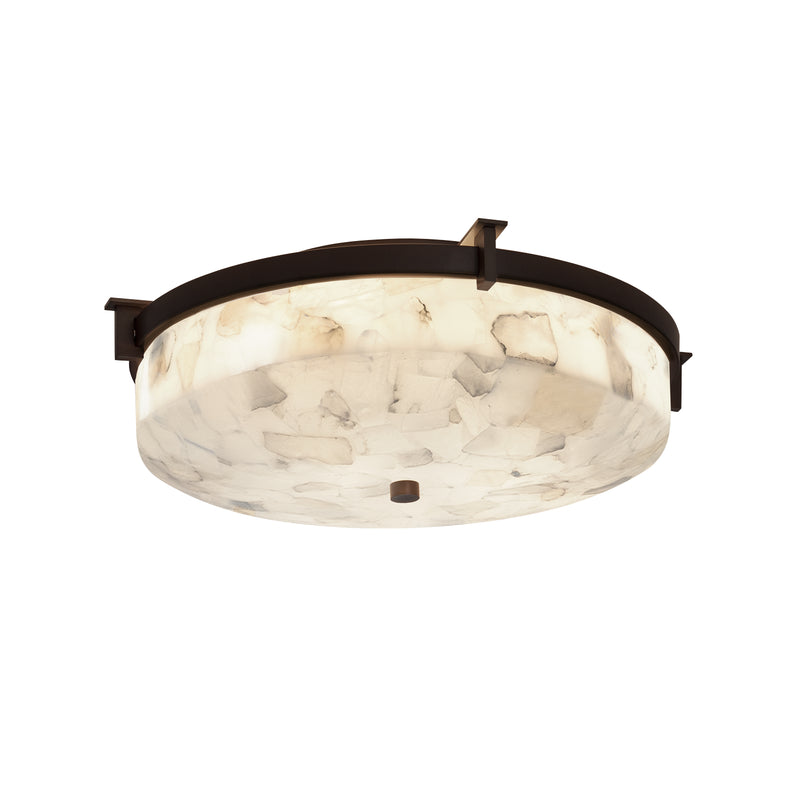 Justice Designs ALR-8985-DBRZ Two Light Flush-Mount, Dark Bronze