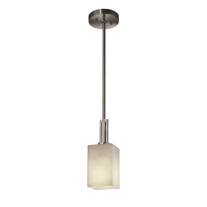 Justice Designs CLD-8445-15-NCKL One Light Pendant, Brushed Nickel