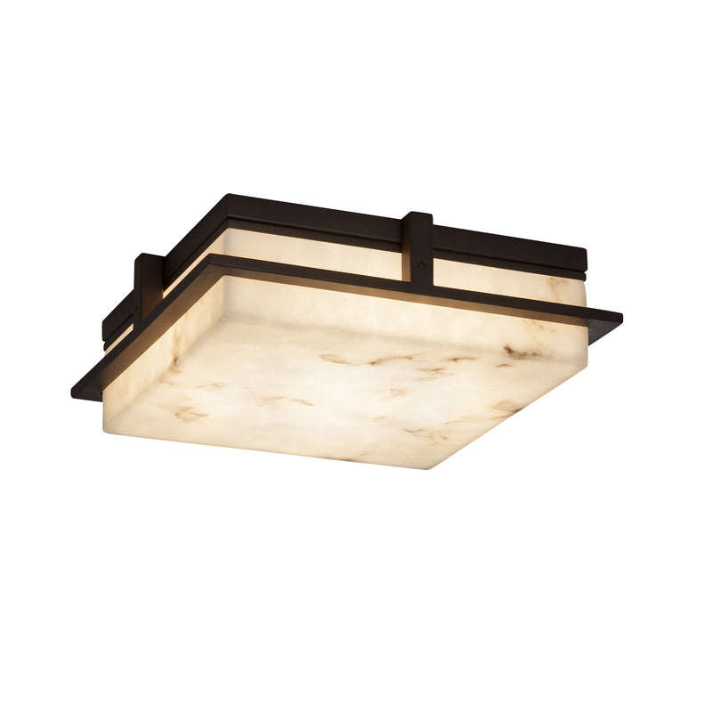 Justice Designs FAL-7569W-DBRZ LED Outdoor Flush Mount, Dark Bronze