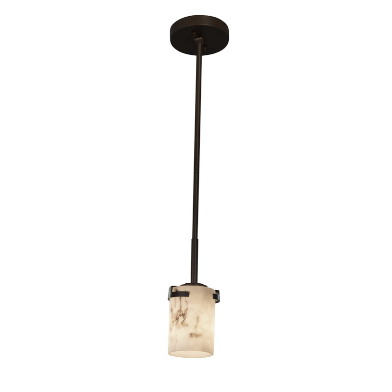 Justice Designs FAL-8455-10-DBRZ One Light Pendant, Dark Bronze