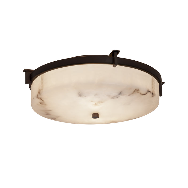 Justice Designs FAL-8985-DBRZ Two Light Flush-Mount, Dark Bronze