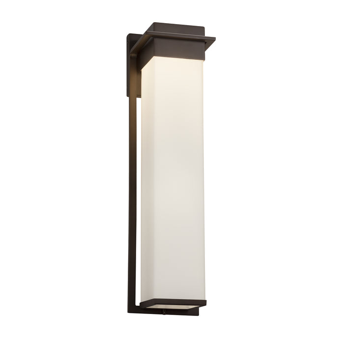 Justice Designs FSN-7545W-OPAL-DBRZ LED Outdoor Wall Sconce, Dark Bronze