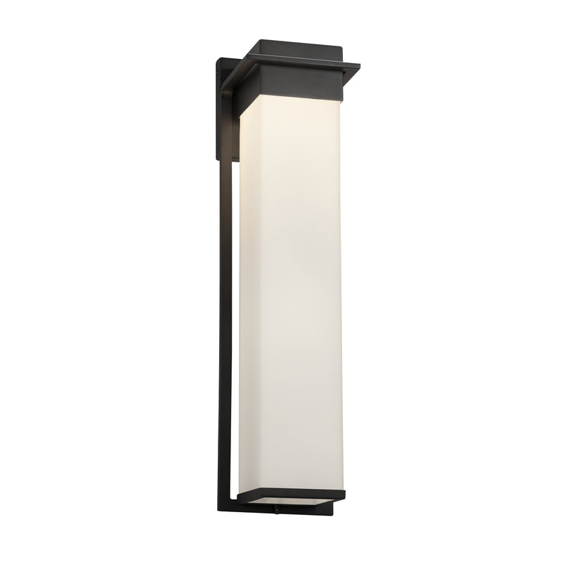 Justice Designs FSN-7545W-OPAL-MBLK LED Outdoor Wall Sconce, Matte Black