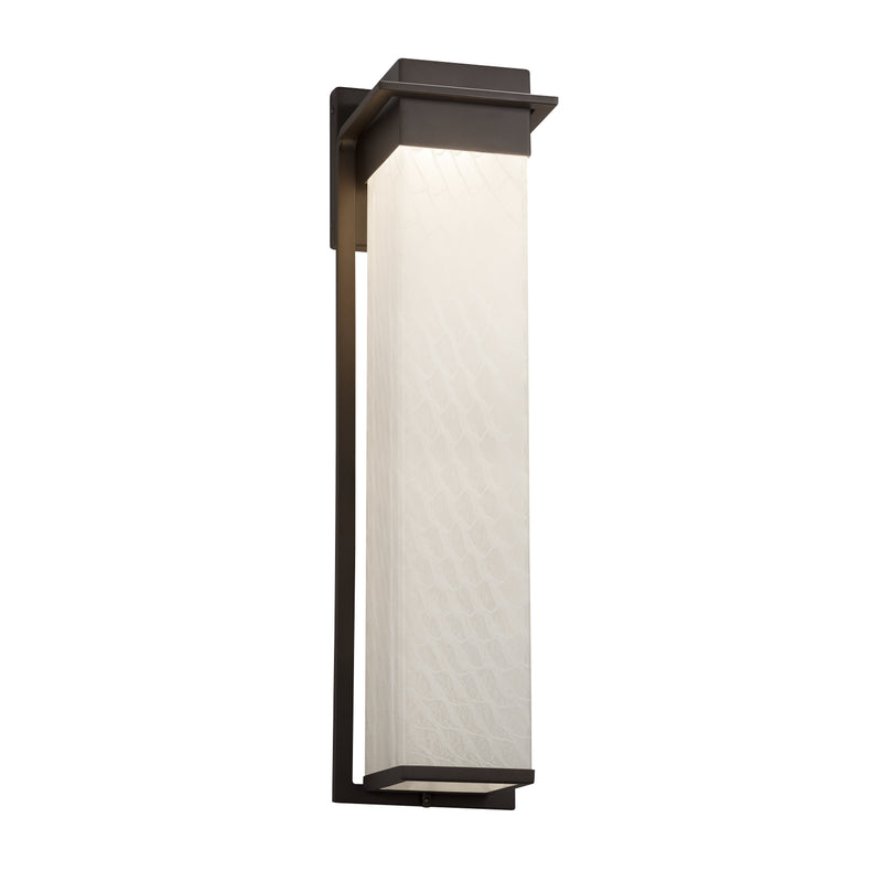 Justice Designs FSN-7545W-WEVE-DBRZ LED Outdoor Wall Sconce, Dark Bronze