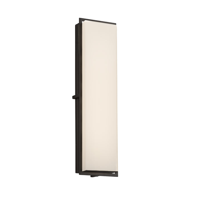 Justice Designs FSN-7565W-OPAL-MBLK LED Outdoor Wall Sconce, Matte Black