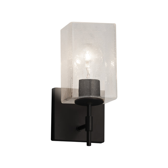 Justice Designs FSN-8411-10-SEED-MBLK One Light Wall Sconce, Matte Black