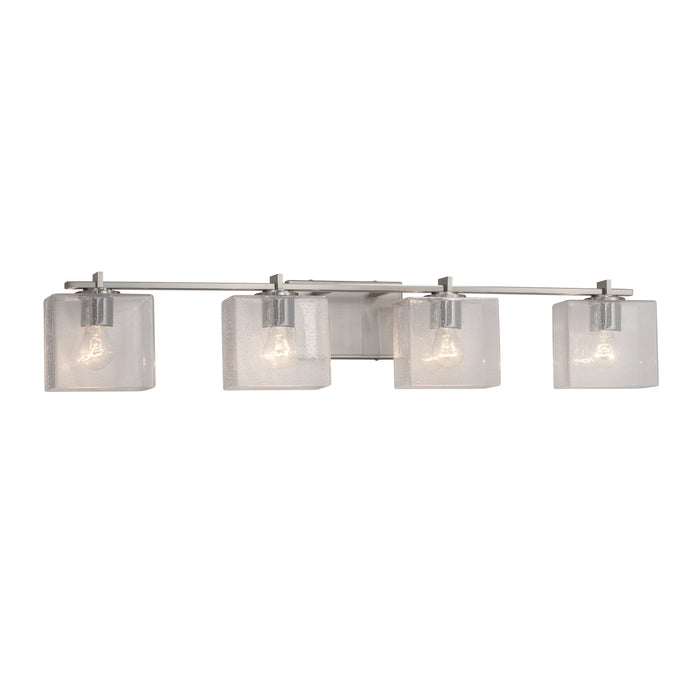 Justice Designs FSN-8444-55-SEED-NCKL Four Light Bath Bar, Brushed Nickel
