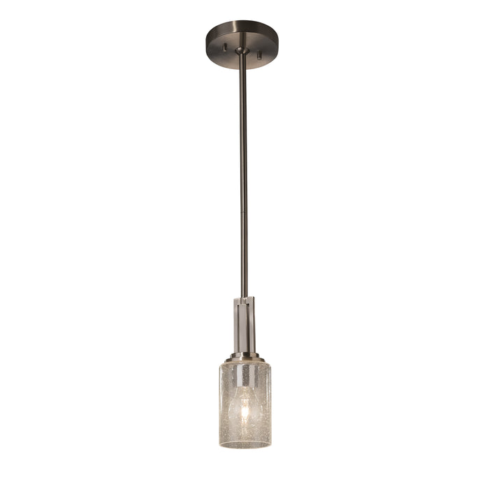 Justice Designs FSN-8445-10-SEED-NCKL One Light Pendant, Brushed Nickel
